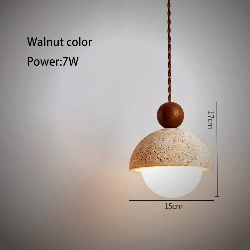Orsa Travertine Stone Pendant Light