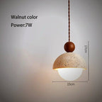 Orsa Travertine Stone Pendant Light