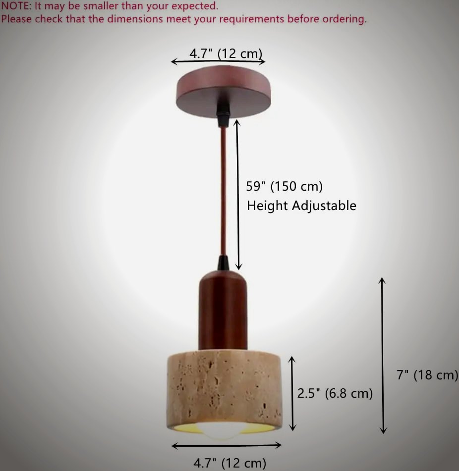 Sena Travertine Stone Pendant Light