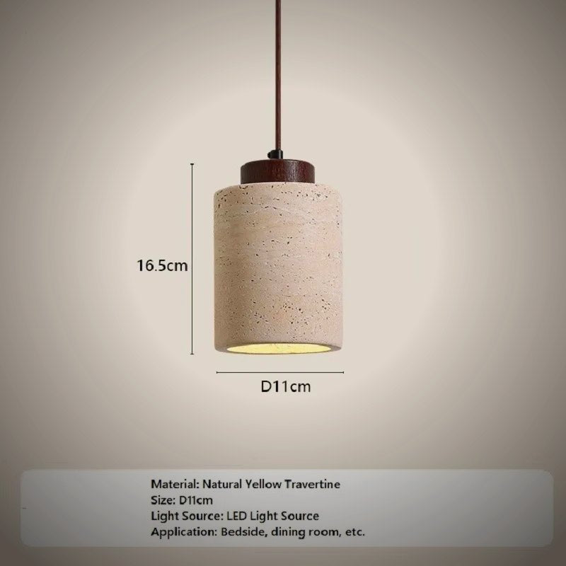Suna Travertine Stone Pendant Light